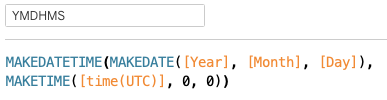 Tableauで年月日時間を作成する計算式